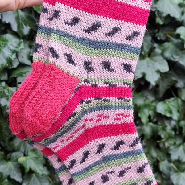 Handknitted Adult Socks - UK 5-7