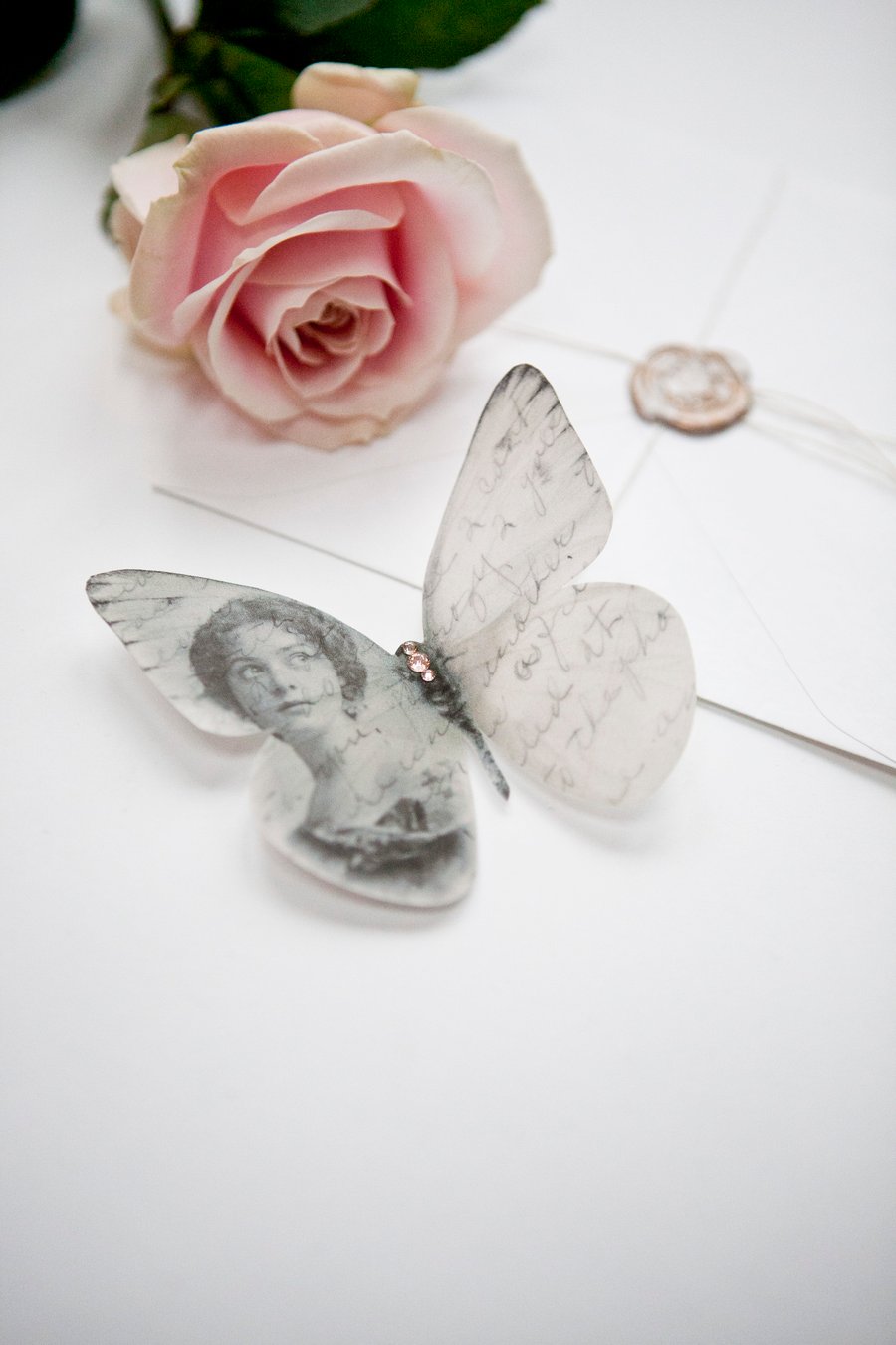 Silk Memory Butterfly personalised with the image of your choice.