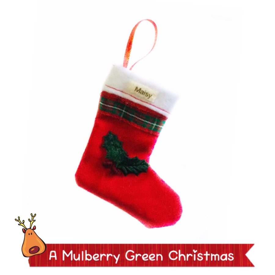 Mulberry Green Christmas Stocking 