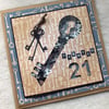 Personalised Luxury Handmade 21st Birthday Key Shaker Card