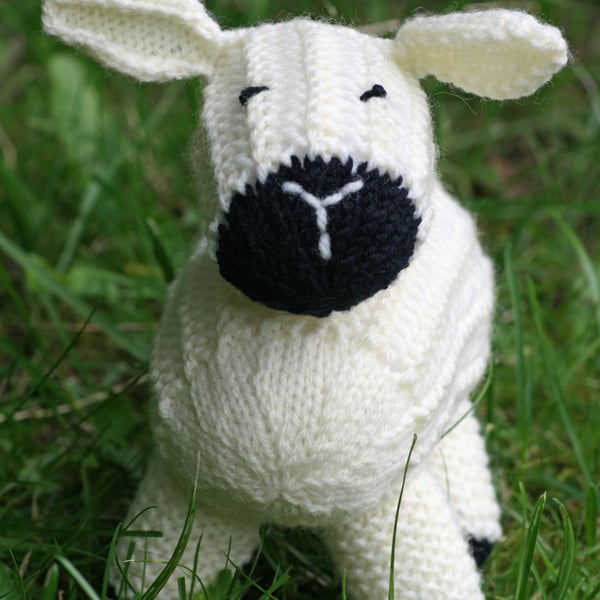 KNITTING pdf PATTERN - Sheep Soft Toy - Lucy Lamb