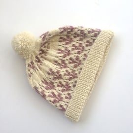 Knitted Alpaca Beanie Hat   