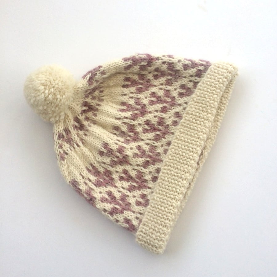 Knitted Alpaca Beanie Hat   