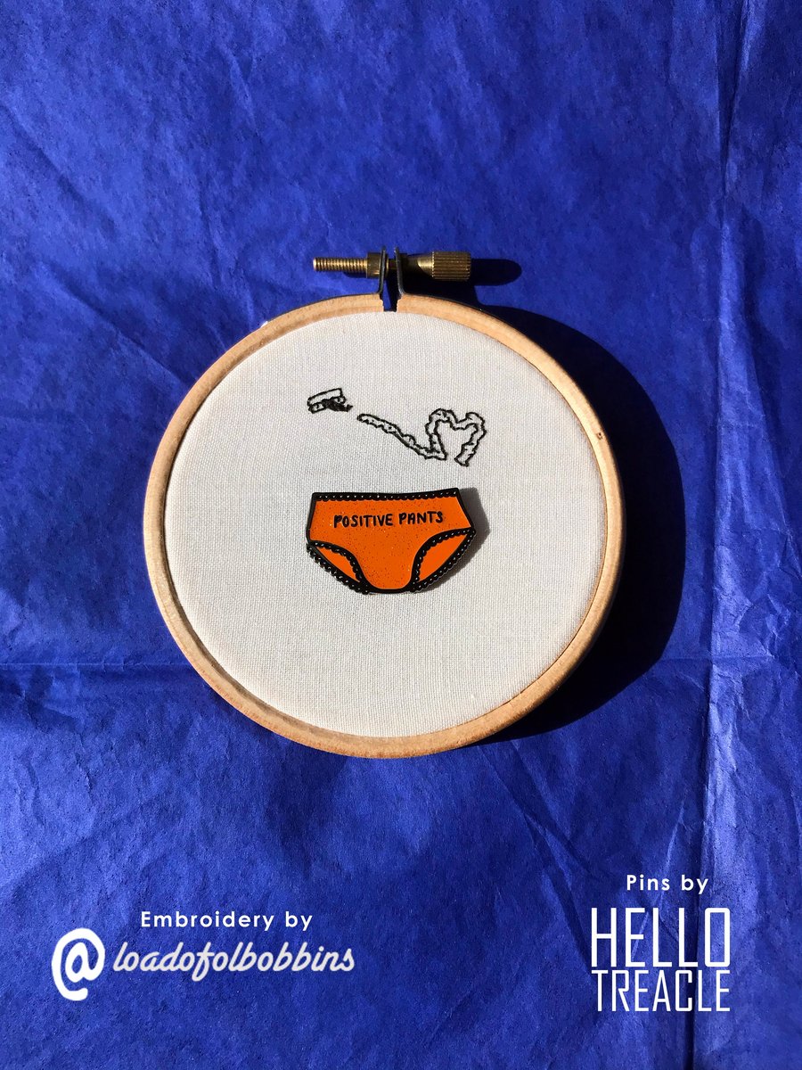 Positive Pants Enamel Pin Skywriting Heart Limited Edition Hoop Art