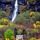 Waterfall Flamsdalen Valley Flam Norway Scandinavia Photograph Print