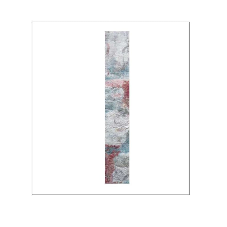 Felt wall hanging, Abstract hand felted picture, pale turquoise art