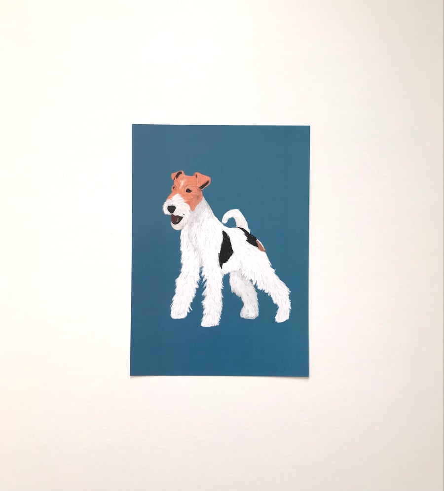 A4 Wired Hair Fox Terrier Print 