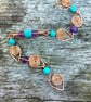 Handmade Third eye chakra bracelet  Amethyst Howlite and Copper  - Image 7