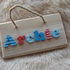 Chunky Wooden Name Plaque- Boys