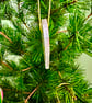 Set of six wooden hand painted Christmas tree rainbow hearts - Image 8