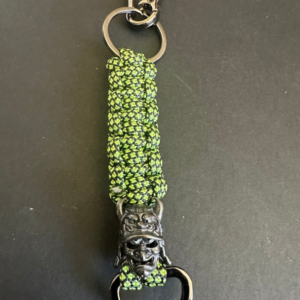 "Verdant Ronin" Paracord Keyring – Samurai Edition