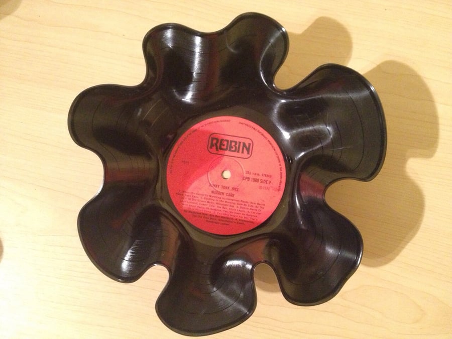 Funky Vinyl Record Bowl Vintage 12 Inch LP Album