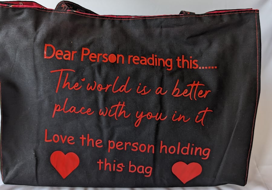 Handmade Large Tote bag - personalised