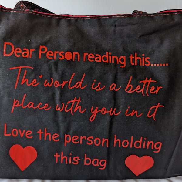 Handmade Large Tote bag - personalised