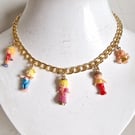 Bluebird Polly Pocket Charm Necklace: Upcycled Toy Jewellery