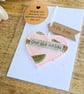 One in a Melon Hanging Heart Decoration with Plantable Wildflower Seed Card