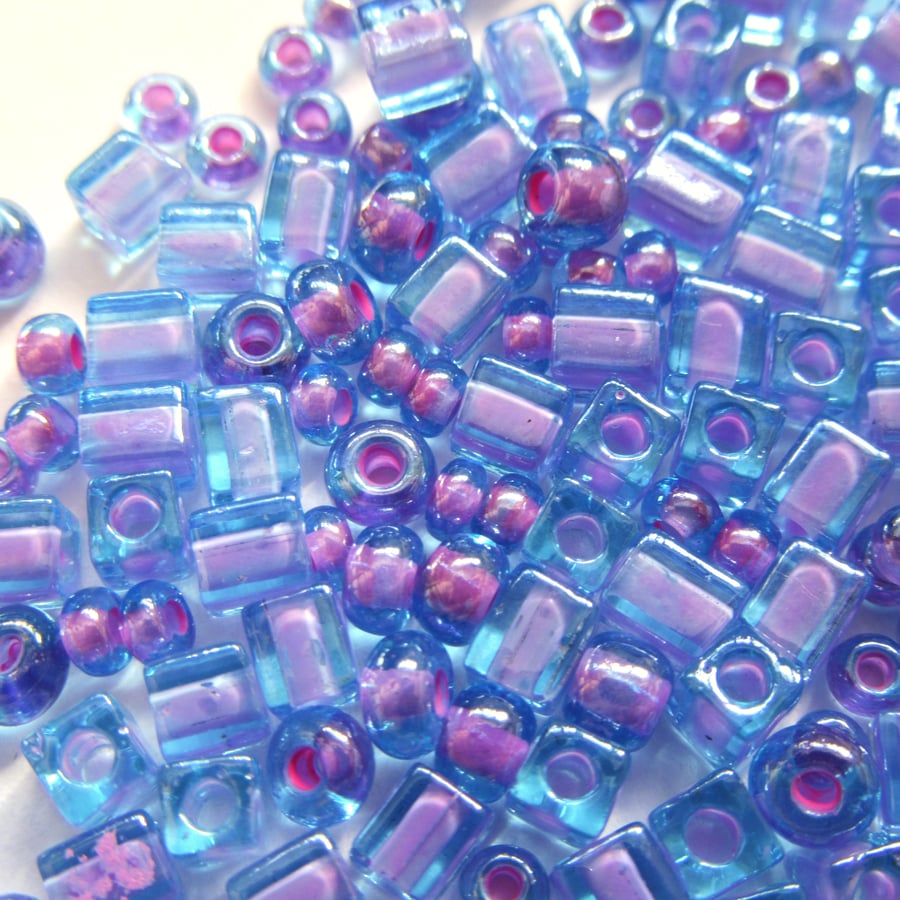 Mixed Beads - Glass Cubes & Seed Beads