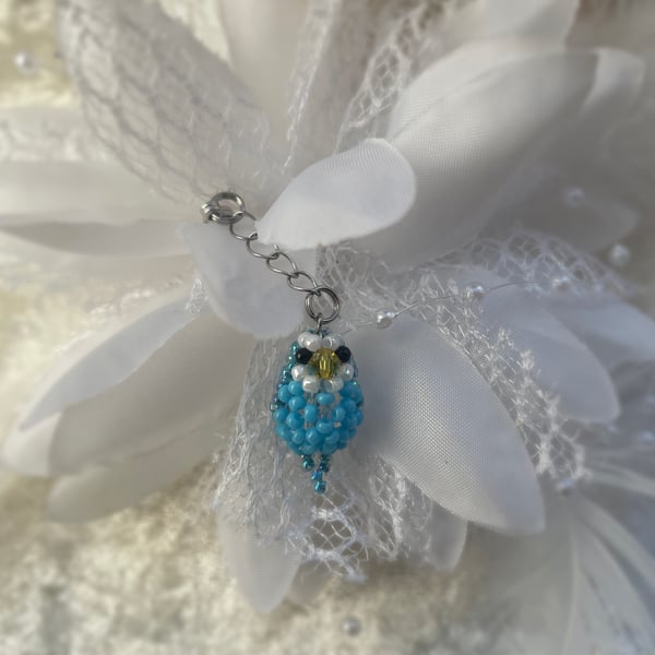 Budgie ( blue and white) charm