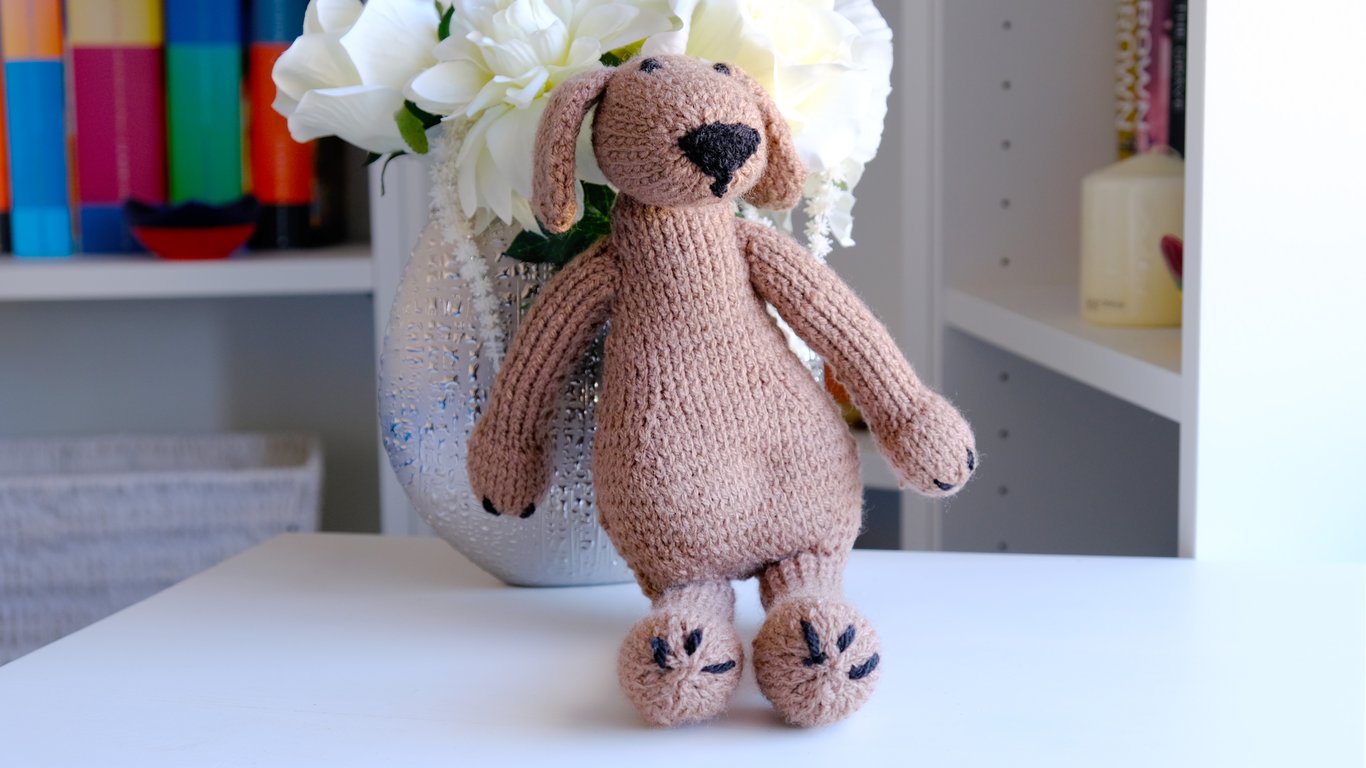 Brown Handknitted Soft Body Dog