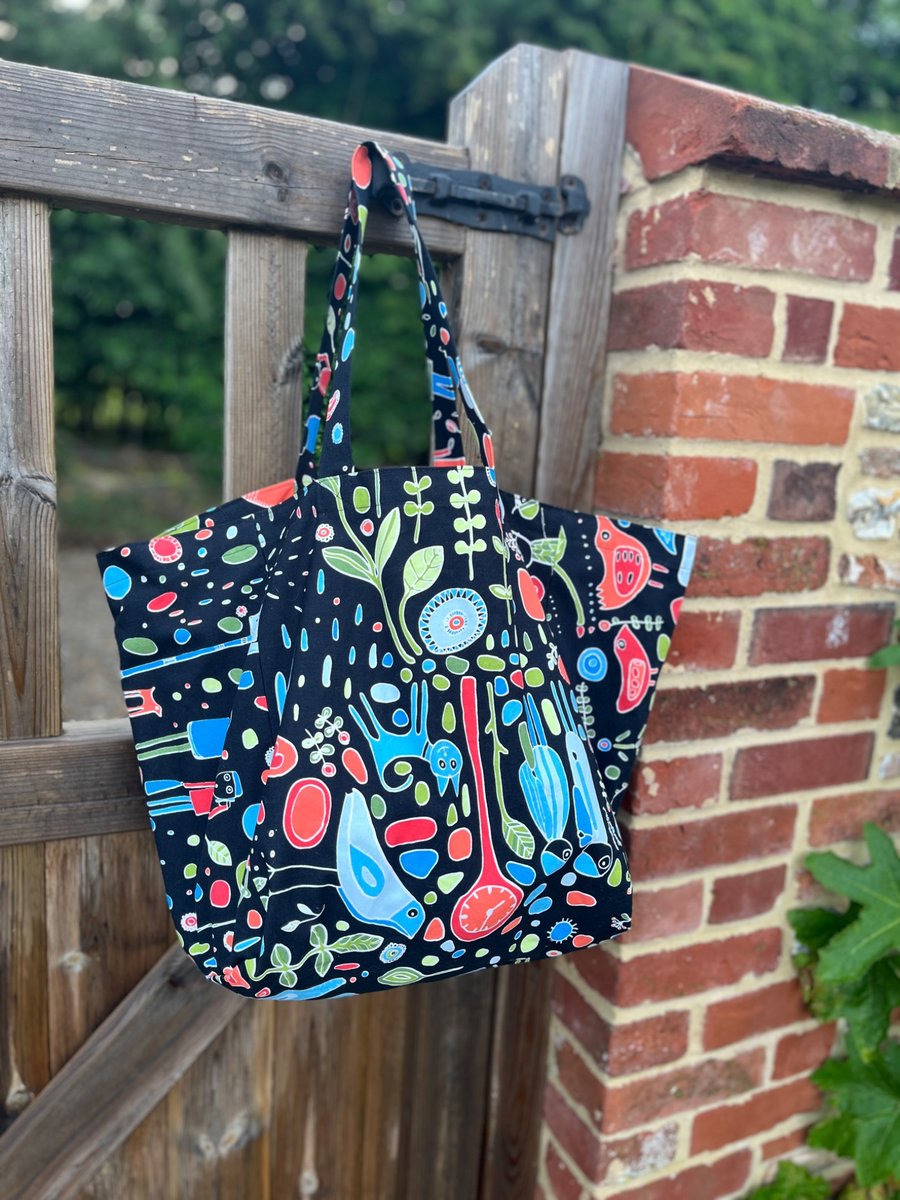 Bright Ikea cotton beach bag tote bag