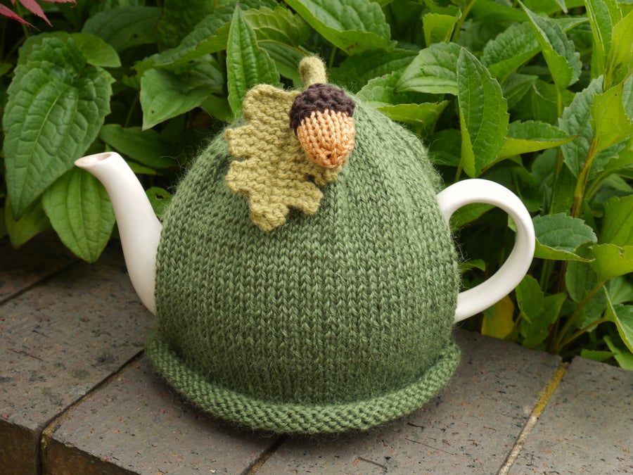 Traditional English Acorn Tea Cosy, Autumn, Fall Tea Cozy