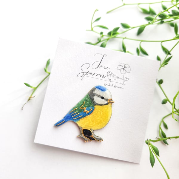 Hand-painted Bird Brooch