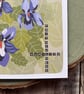 February Birth Flower Card, Violet, Birthday Card, Floral Greeting Cards,  - Image 3