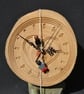Handcrafted pine wall clock with quartz movement. - Image 1