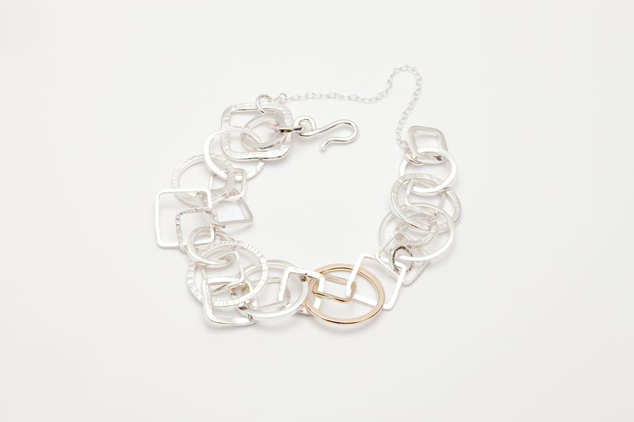 Albaicin by Fedha - organic collection of hand-forged silver and gold links