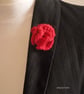 Knitted lapel flowers - Poppy for Remembrance day brooch - MADE TO ORDER - Image 3