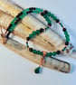 Onyx Necklace With Malachite Pendant, Anniversary, Birthday, Gifts For Her - Image 2