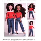 Sindy Sewing Pattern for Jeans and T shirts in Two lengths