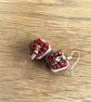 Minecraft TNT dynamite explosive gamer polymer clay dangly earrings - Image 3