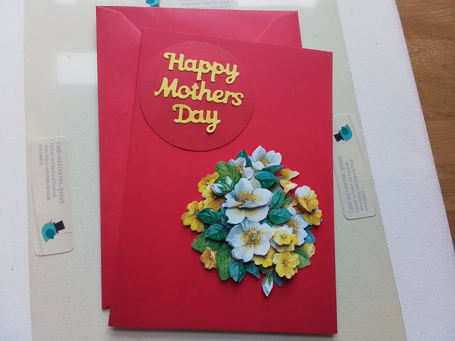 Mothers day card. Birthday card. Bouquet of flowers. Ref 379