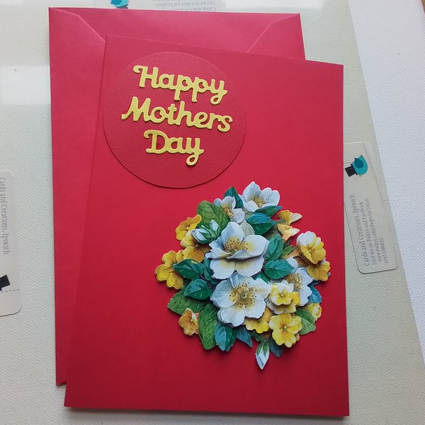Mothers day card. Birthday card. Bouquet of flowers. Ref 379