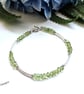 Designer Natural  AA Quality Heibi Peridot Sterling Silver Bracelet  - Image 6