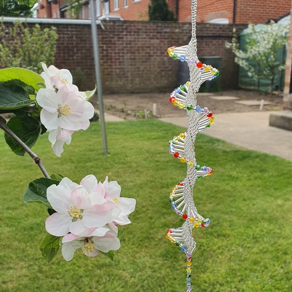 Sun catcher, Window Ornament, Decoration, Window Decoration. Rainbow colours wit