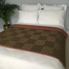 Luxury tweed and silk quilt