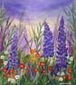 Original Painting - Lupin Garden 12x10"