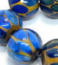 Handmade brown and iridescent lamp work glass beads - Image 5