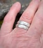 Chunky textured sand cast silver ring - Image 6