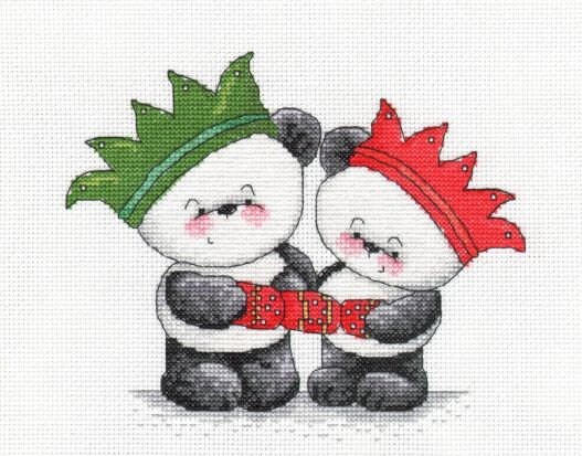 Party Paws Bamboo's cracker cross stitch chart