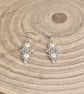 Sterling silver crystal beaded earrings, wedding jewellery (EAR-0007)