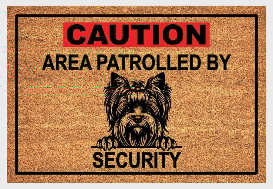 Silky Terrier Security Door Mat No.2 - Silky Terrier Welcome Mat - 3 Sizes