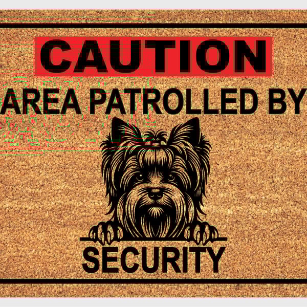 Silky Terrier Security Door Mat No.2 - Silky Terrier Welcome Mat - 3 Sizes
