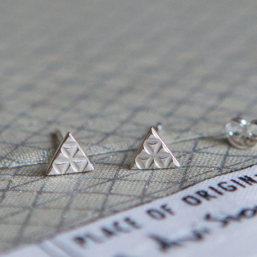 Silver Aztec Earrings