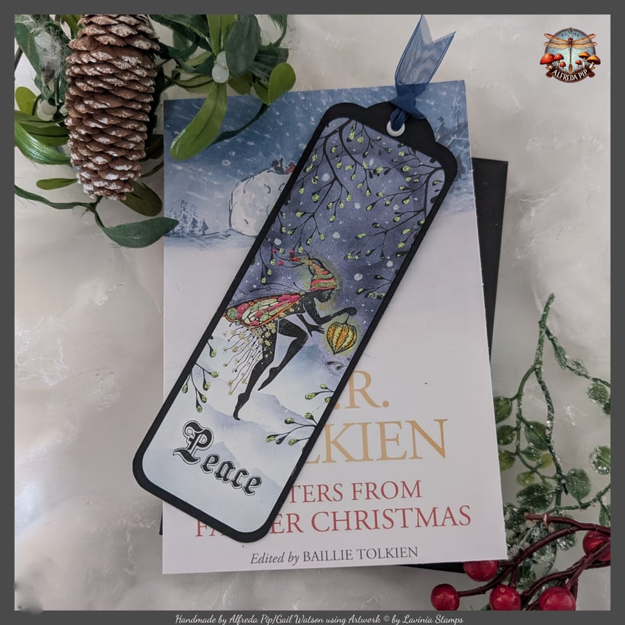 Winter Fairy themed handcrafted Bookmark