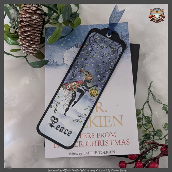 Winter Fairy themed handcrafted Bookmark