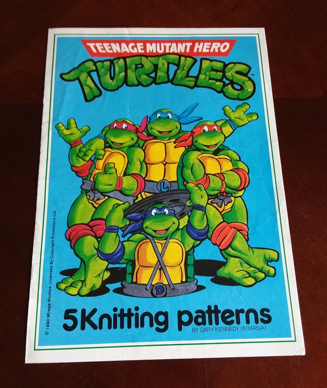 TEENAGE MUTANT HERO TURTLES VINTAGE KNITTING PATTERNS