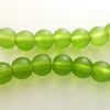 8mm green frosted beads